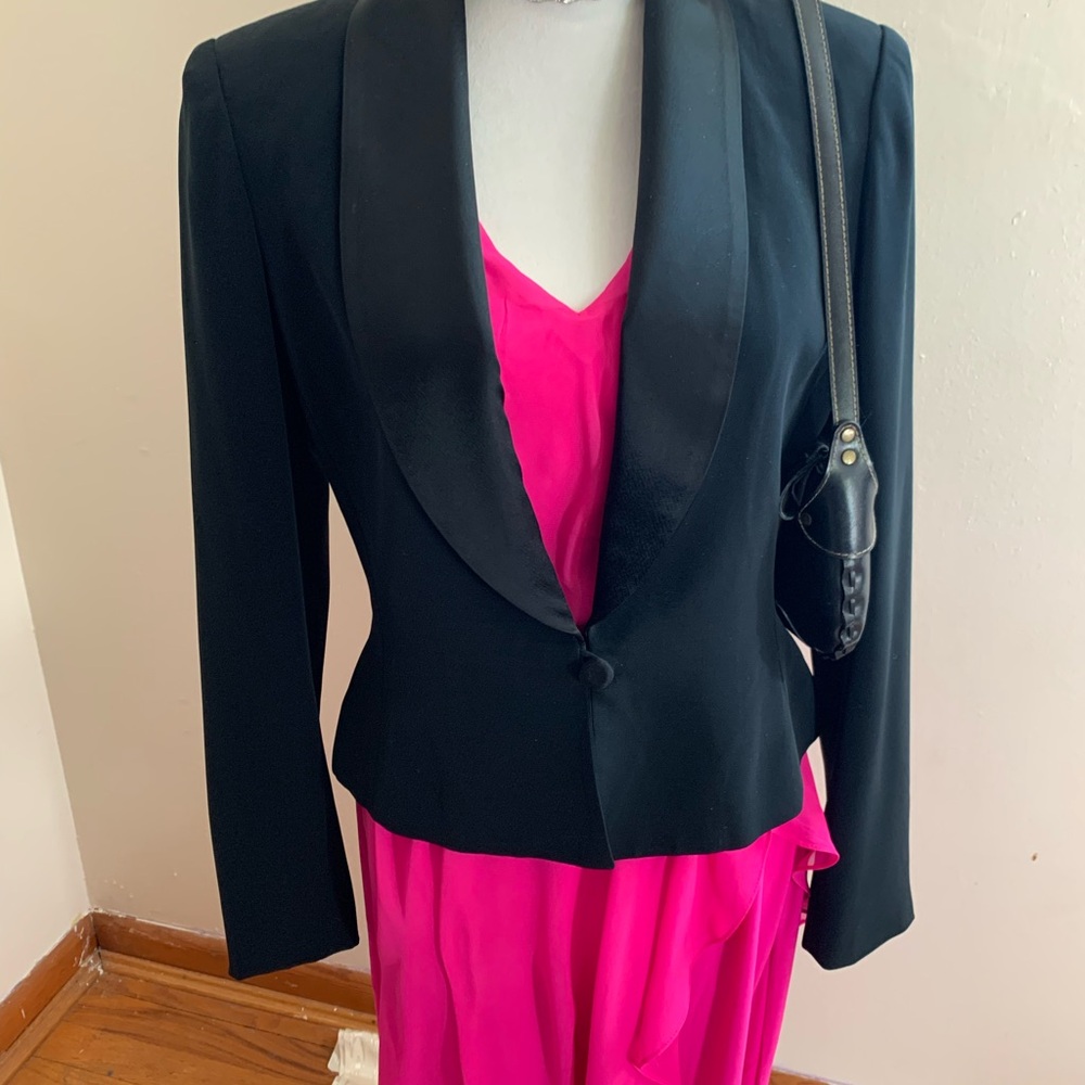 Jones New York Black Blazer with Pink Dress